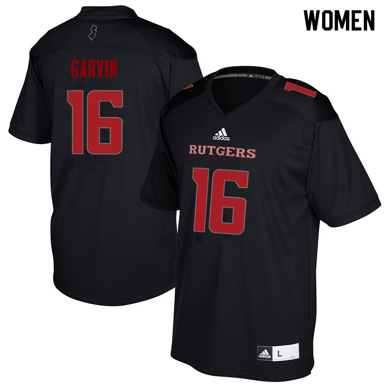 Women #16 Jelani Garvin Rutgers Scarlet Knights College Football Jerseys Sale-Black